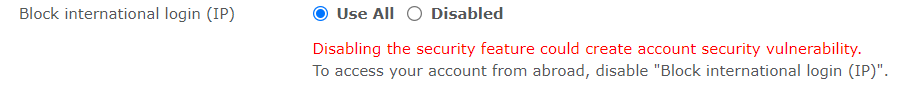 Block international login(IP)