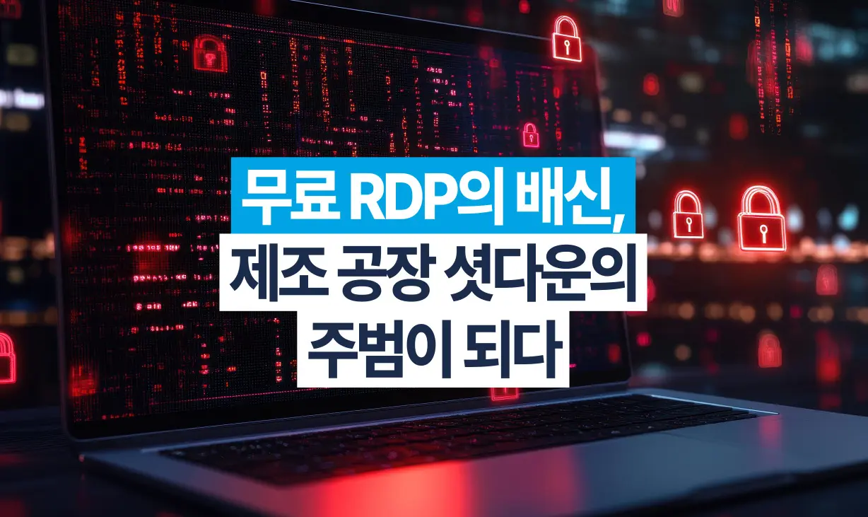무료 RDP의 배신 제조 공장 셧다운 주범 경고 썸네일