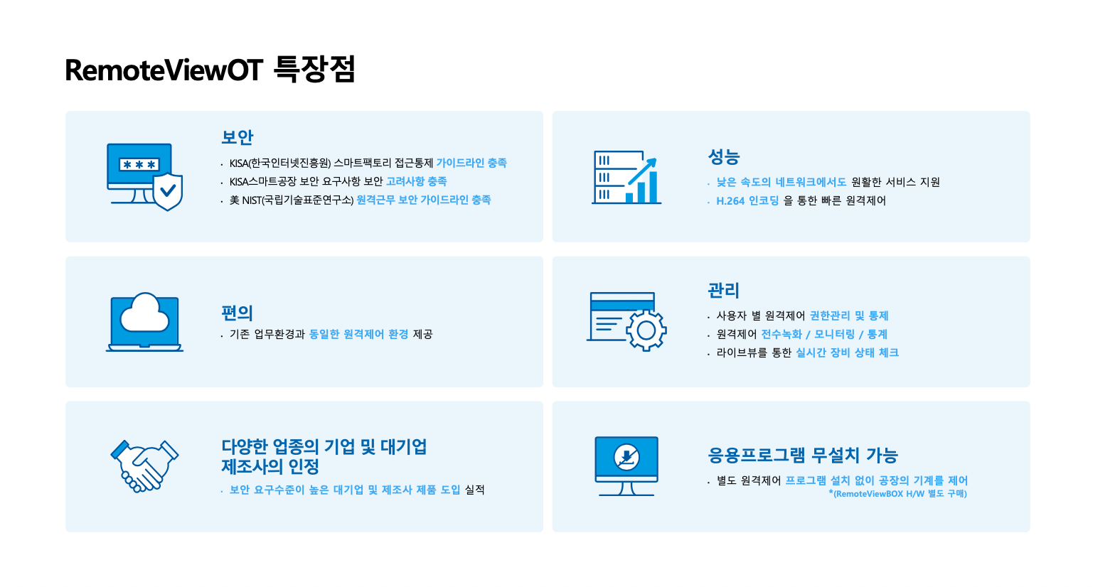 리모트뷰OT 특장점