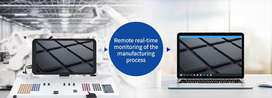 Remote real-time monitoring of the manufacturing process