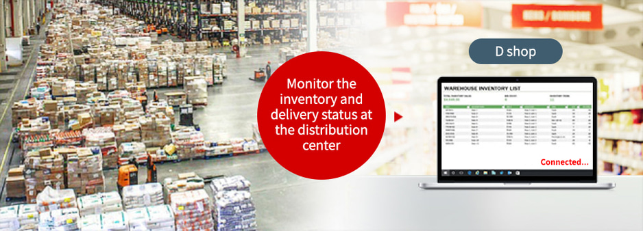 Monitor the inventory and delivery status at the distribution center