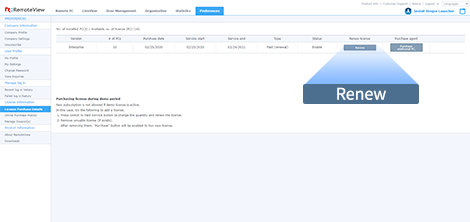 RemoteView License Purchase