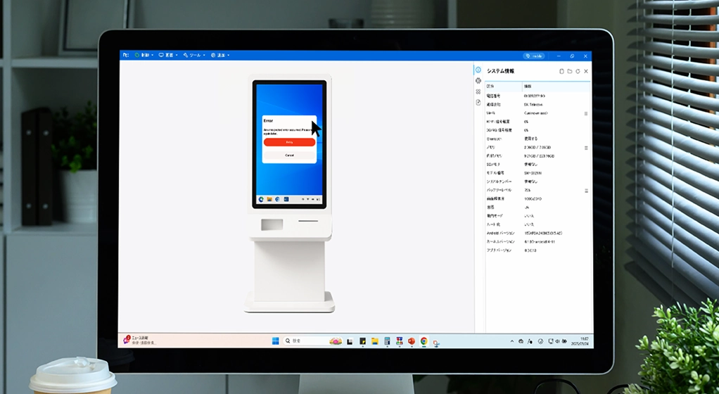 リアルタイムでの遠隔操作