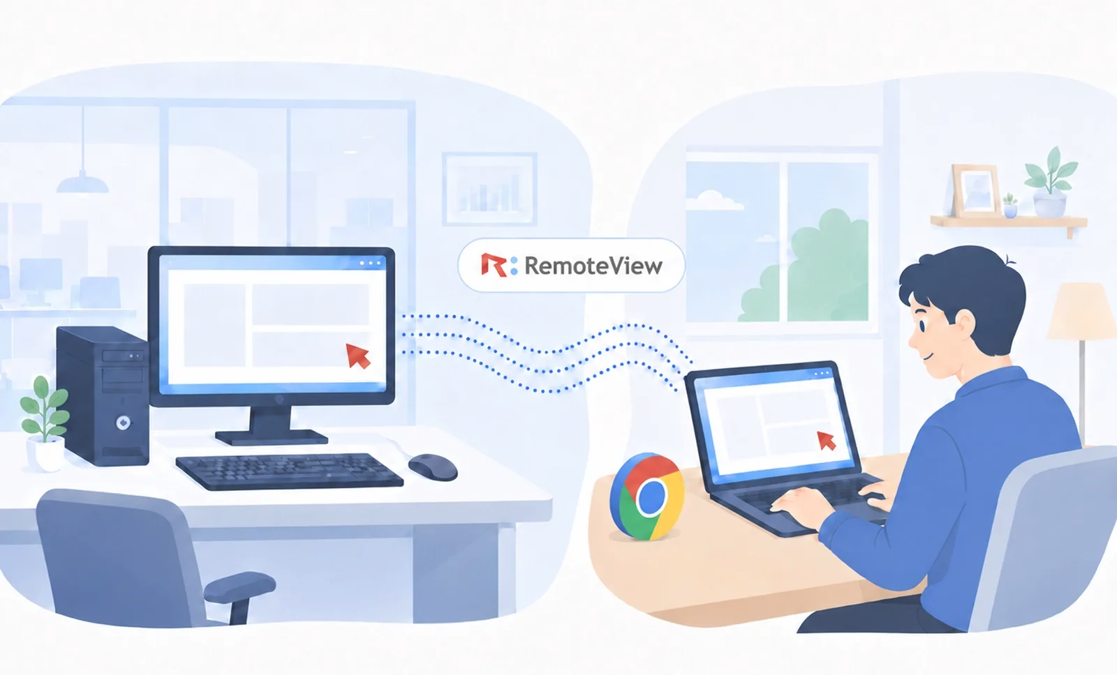 Chromebookからも庁内PCへ安全にリモート接続